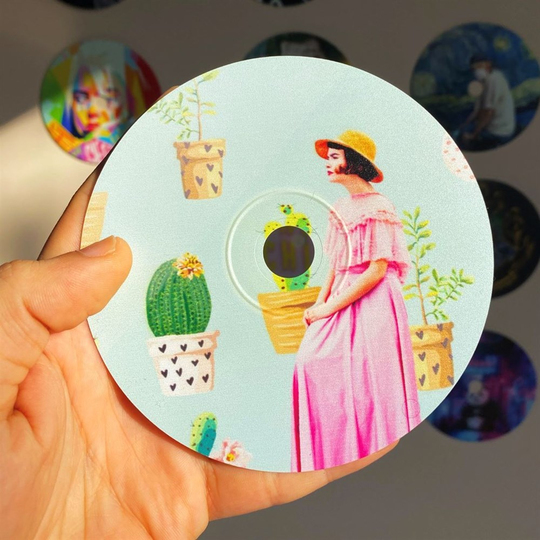 Kaktüs Cd Boyama Dekor