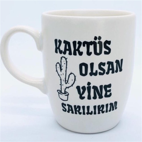 Kaktüs Olsan Beyaz Kupa