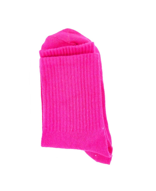 Koyu Pembe Basic Çorap