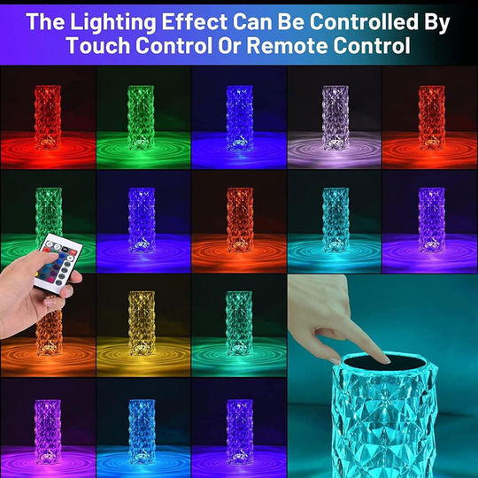 Kristal Dokunmatik Masa Lambası  Rgb Led Usb 
