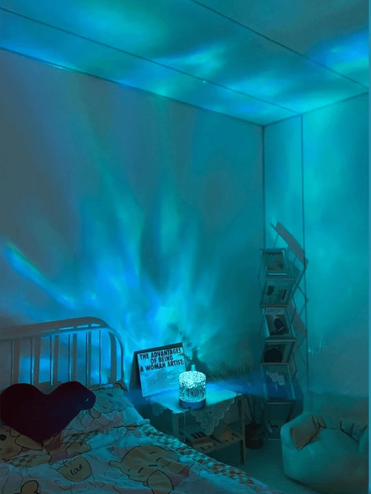 Kristal Kuzey Işıkları Projektör Gece Lambası