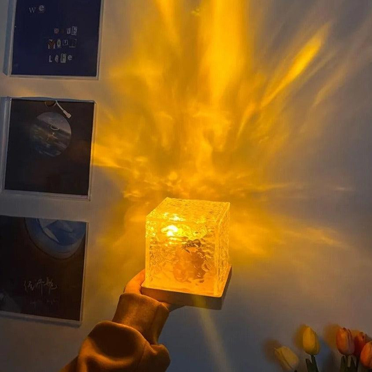 Kristal Kuzey Işıkları Projektör Gece Lambası