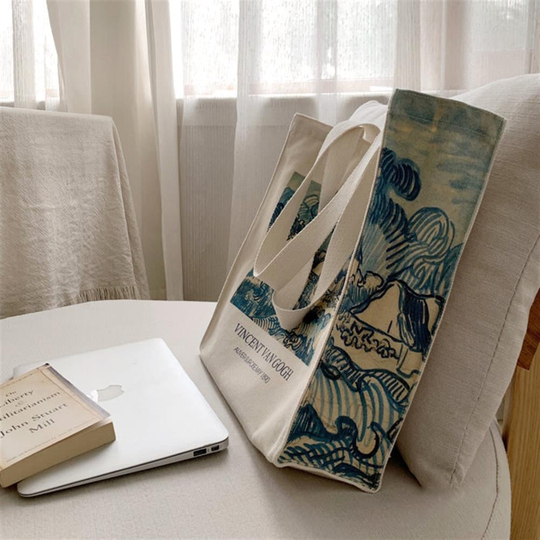 Landscape Van Gogh Tote Bag Kanvas Çanta 