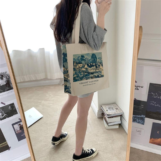 Landscape Van Gogh Tote Bag Kanvas Çanta 