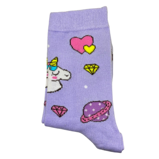Lila Unicorn Çorap