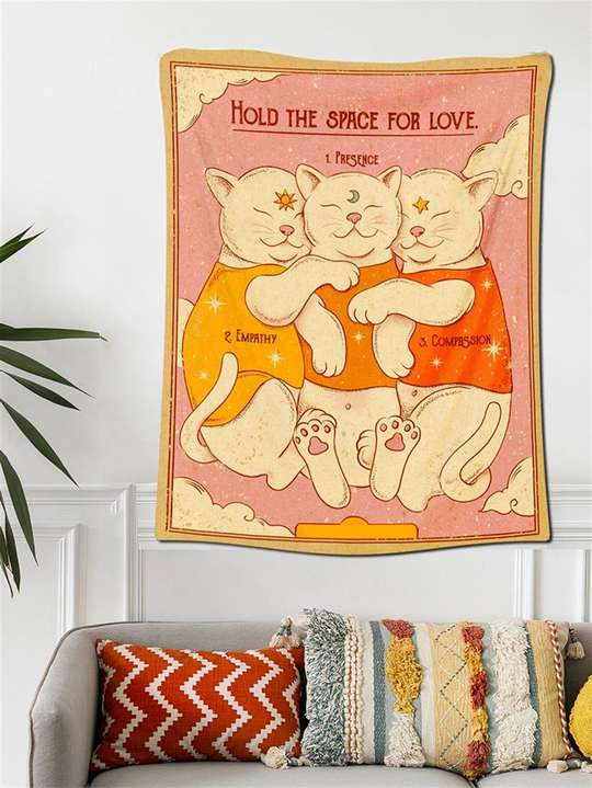 Love Cat Duvar Halısı 70x100 cm