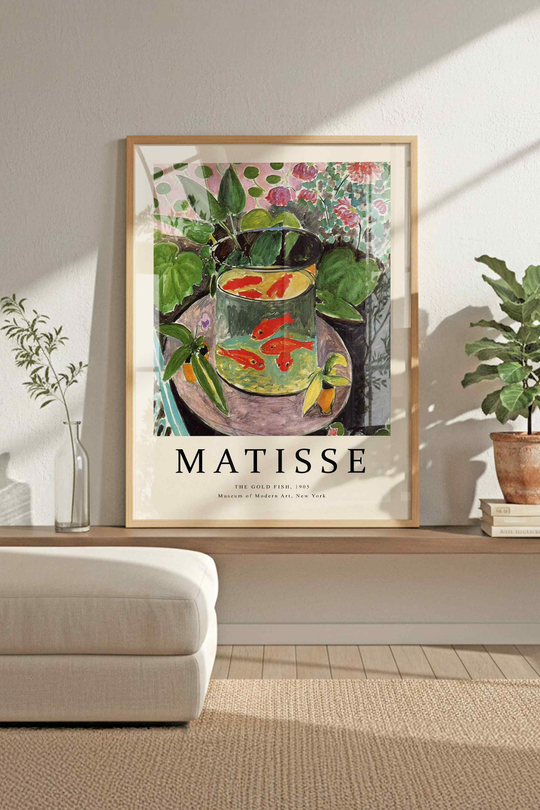 Matisse, Van Gogh, Monet 3'lü Tablo Seti Çerçeveli Renk Seçenekli