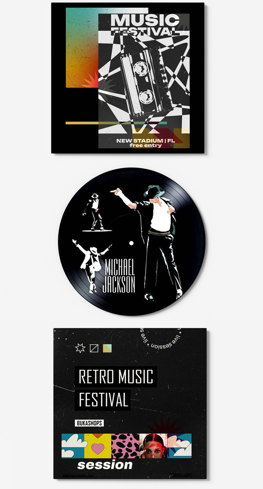 Michael Jackson Siyah Beyaz Plak Duvar Dekoru