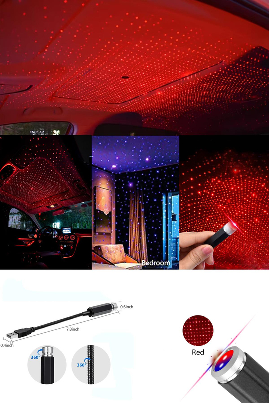 Mini USB Projektör Starry Gece Lambası, Taşınabilir Esnek USB Gece Lambası 