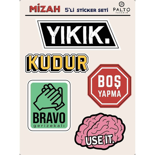 Mizah 5'li Sticker Seti