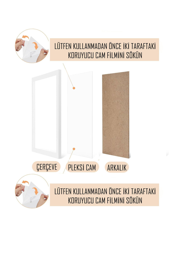Modern Bohem Duvar Dekoru 3 Parça Tablo Seti Çerçeveli Renk Seçenekli