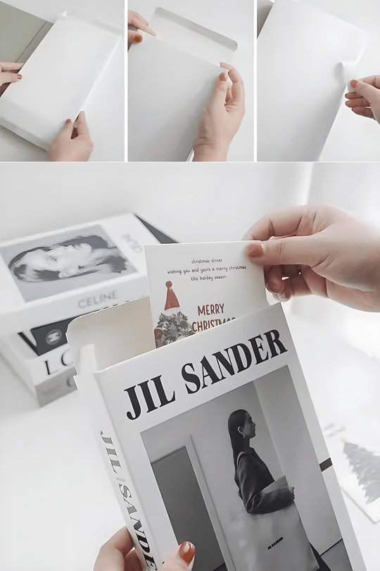 Modern Moda Dergisi Görünümlü Dekoratif Kutu - 'Vulture' Temalı Minimalist Gizli Saklama Kutusu - Salon ve Ofis Dekoru