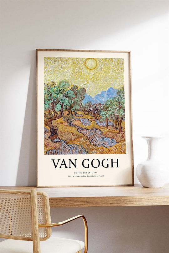 Monet Matisse Van Gogh 3'lü Tablo, Poster Seti - Çerçevesiz