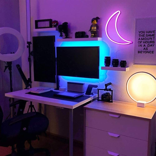 Moon Ay Neon Duvar Dekoru