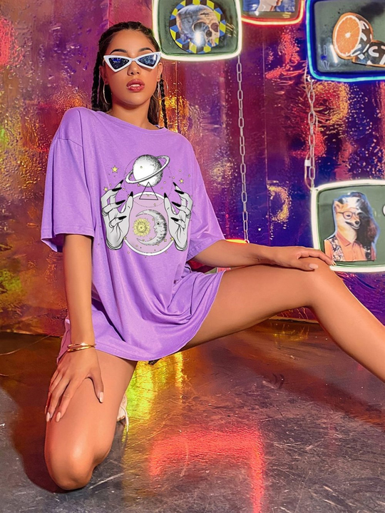 Mor Oversize Galaxy T-Shirt