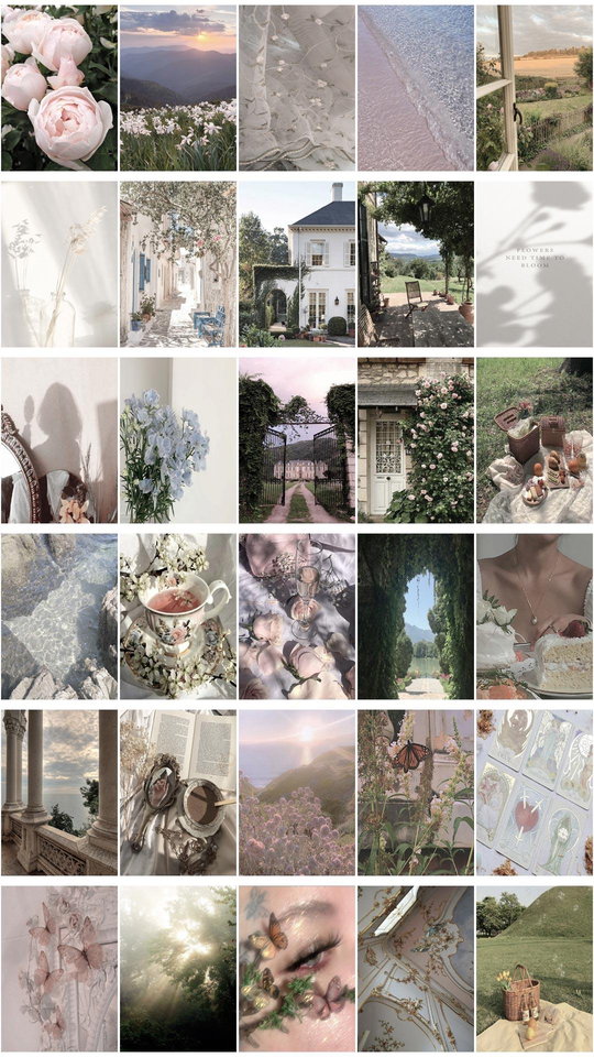 One Flowers Aesthetic Duvar Posteri Seti 30' lu