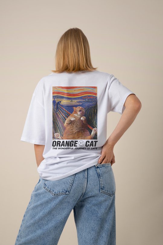 Orange Cat's Scream - Parody Oversize T-Shirt