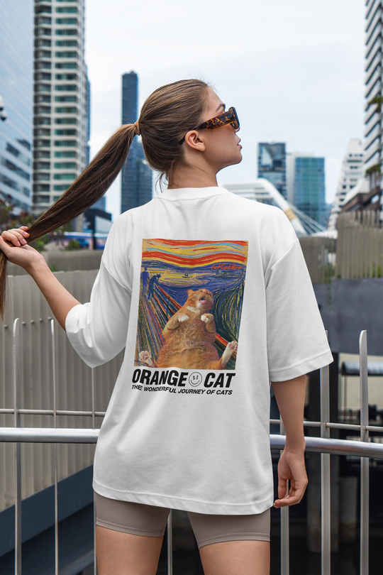 Orange Cat's Scream - Parody Oversize T-Shirt