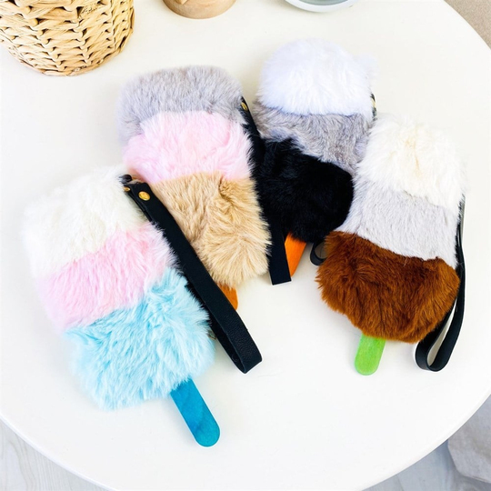 Peluş Dondurma Anahtarlık Cüzdan