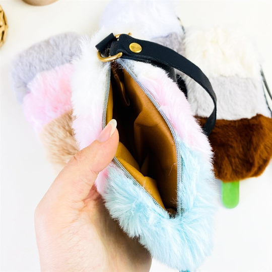 Peluş Dondurma Anahtarlık Cüzdan