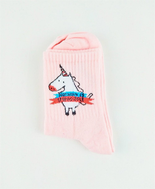 Pembe Unicorn Çorap