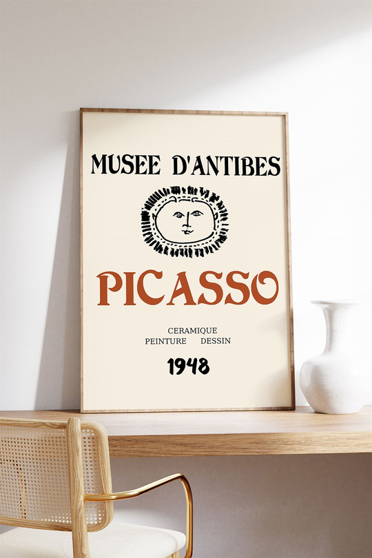 Picasso Musee Dantibes 3'lü Tablo, Poster Seti - Çerçevesiz