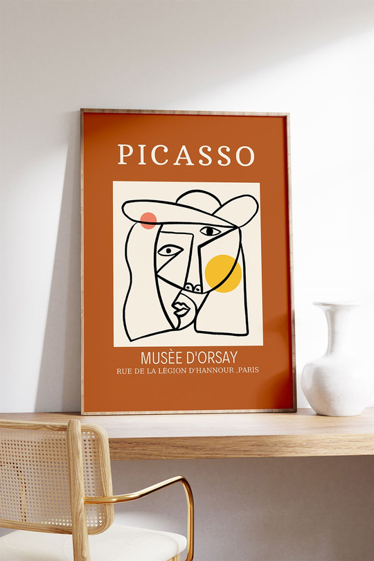 Picasso Musee D'orsay Red Tablo, Poster - Çerçevesiz