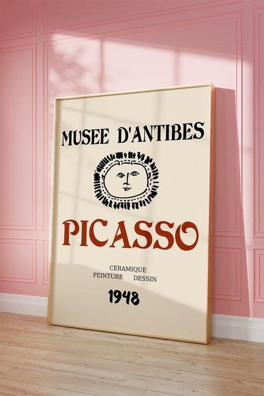 Picasso Red Tablo, Poster - Çerçevesiz