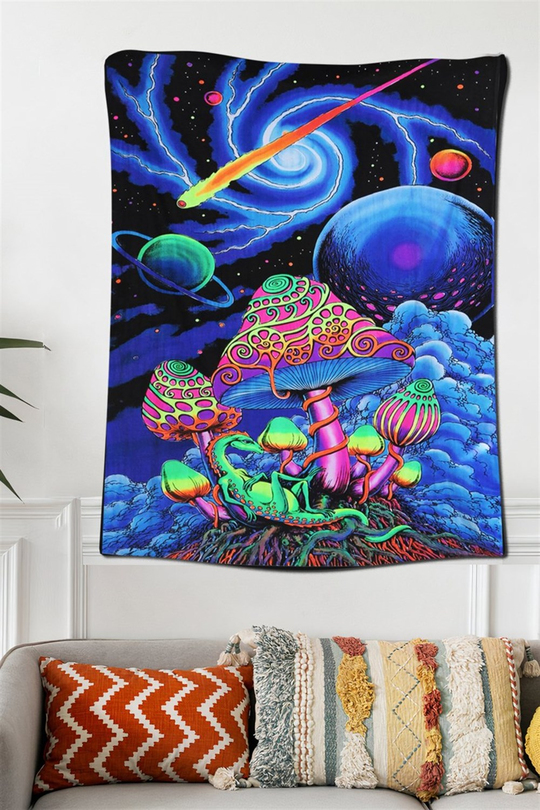 Psychedelic Mushrooms Duvar Halısı 70x100 cm