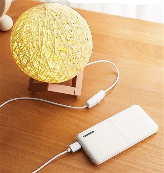 Rattan Moon Gece Lambası