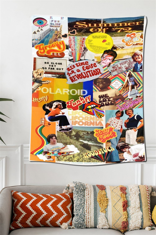 Retro 90's Duvar Halısı 70x100 cm