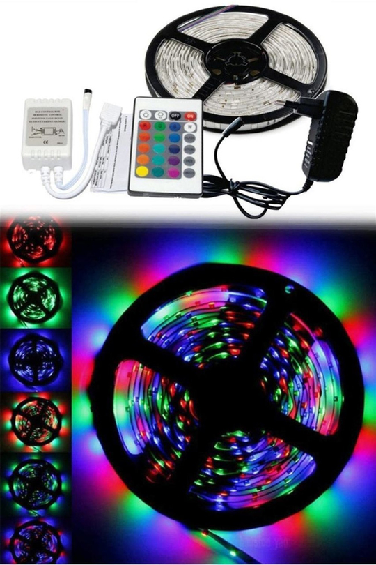 RGB Kumandalı Şerit Led Işık 3 Renk