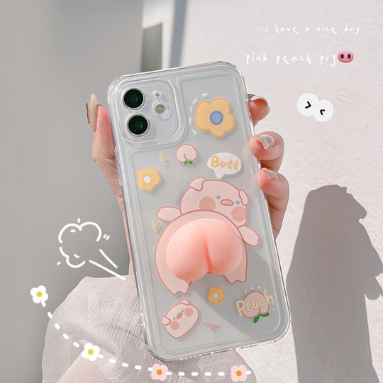 Sevimli Şeffaf Iphone 11 Telefon Kılıfı 