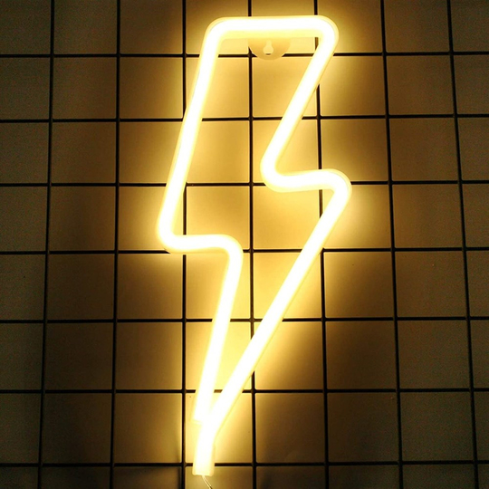 Şimşek Neon Duvar Dekoru