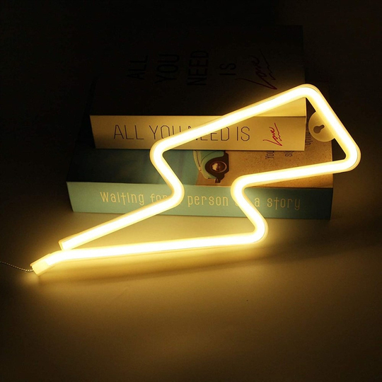 Şimşek Neon Duvar Dekoru