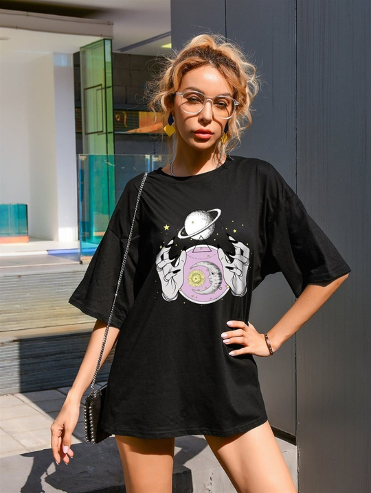 Siyah Galaxy T-Shirt
