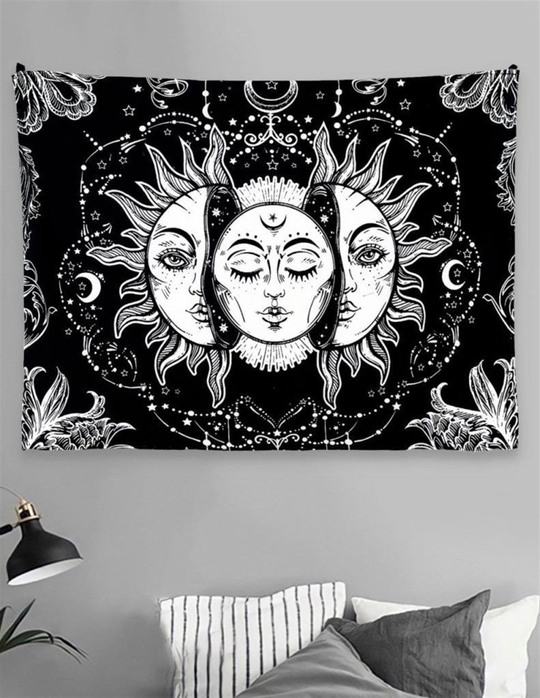 Siyah Güneş Kız Duvar Halısı 70X90 cm