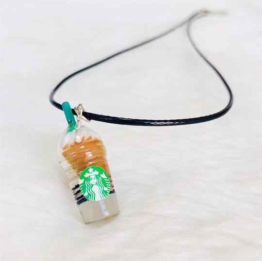 Siyah İpli Starbucks Bardak Kolye
