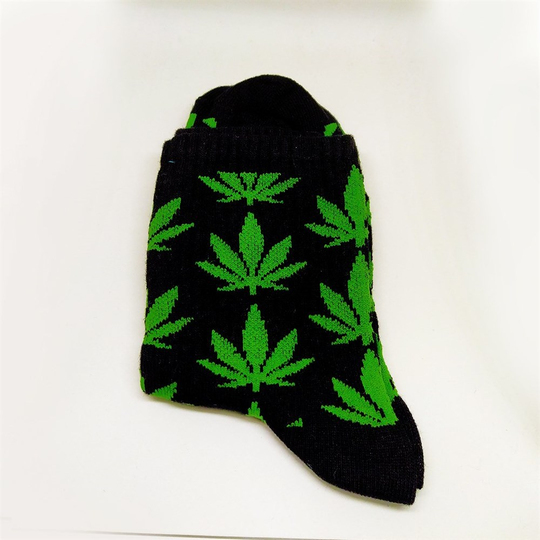 Siyah Marijuana Çorap