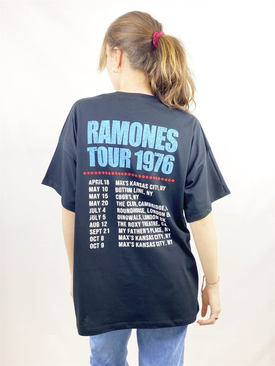 Siyah Ramones Oversize T-shirt