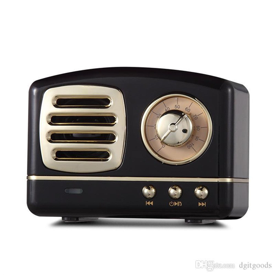 Siyah Retro Nostaljik Mini Radyo Bluetooth Radyo/usb/sd Speaker