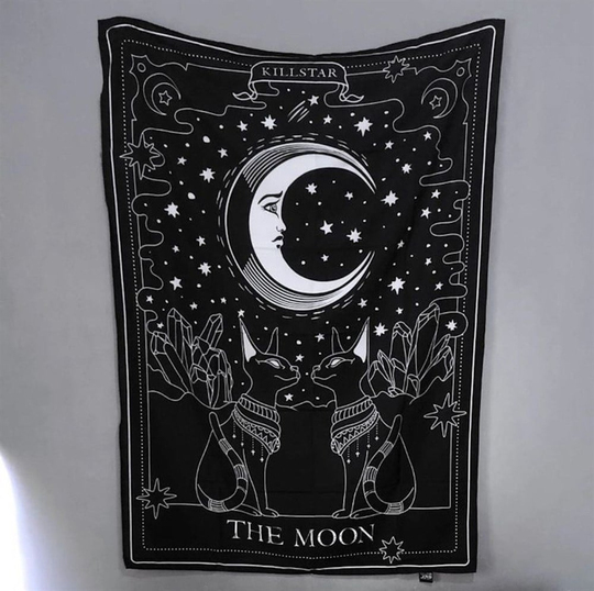 Siyah The Moon Duvar Halısı 70x90cm