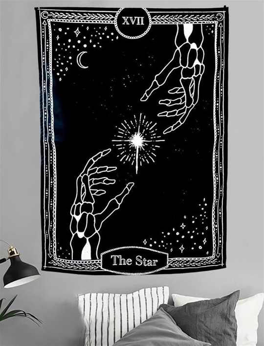 Siyah The Star Duvar Halısı 70X90 cm