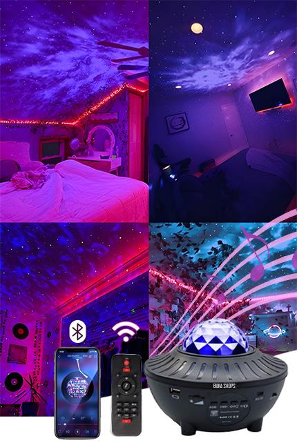 Starry Projektör Hoparlör Gece Lambası