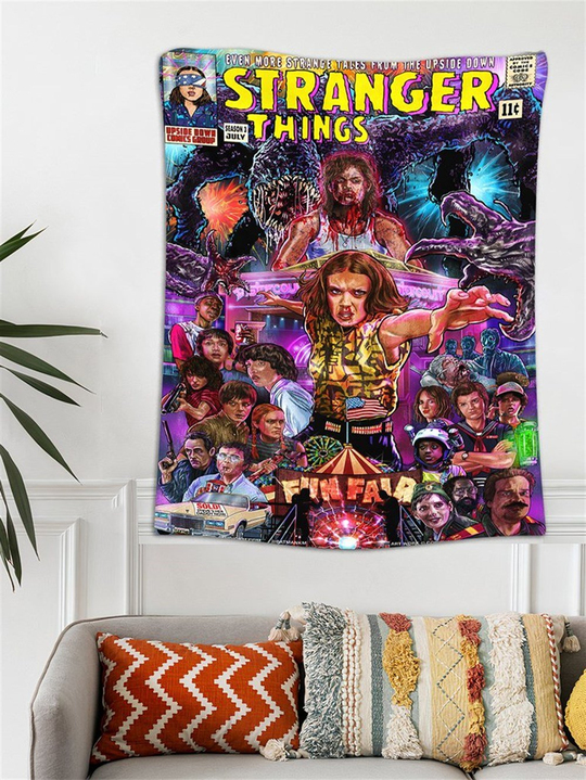 Stranger Things Kadife Duvar Halısı 70x100 cm