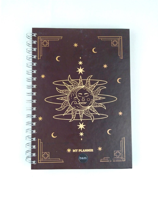 Telli Planlayıcı Defter Ajanda - Tarot Ay Güneş Kız