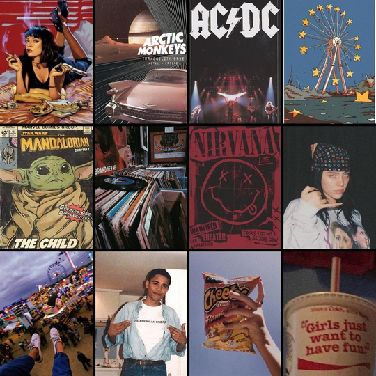 The Retro 60'lı Duvar Posteri Seti