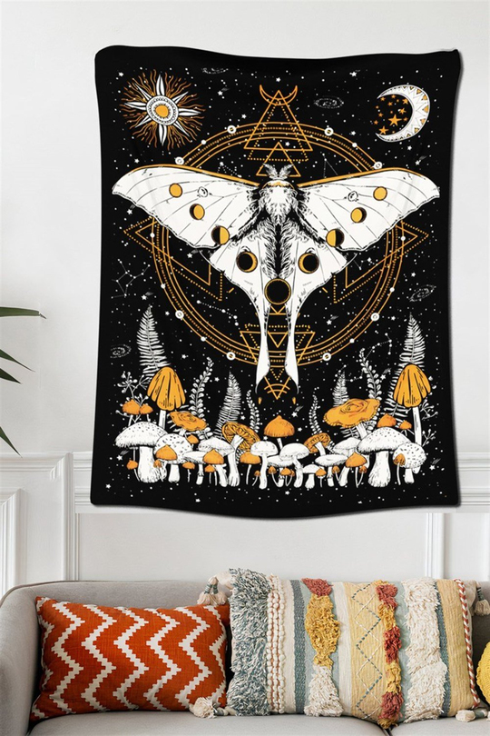 Trippy Mushroom Duvar Halısı 70x100 cm