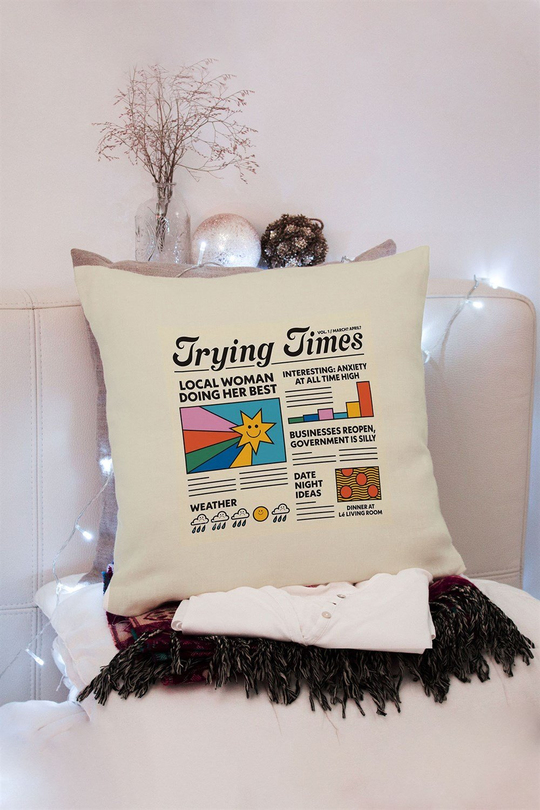 Trying Times Kırlent Kılıfı 
