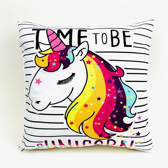Unicorn Çizgili Yastık